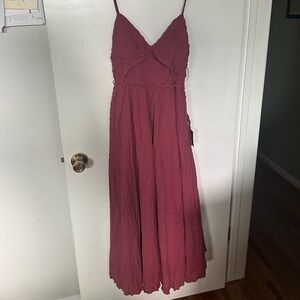 Lulu's Dusty Rose Maxi Dress